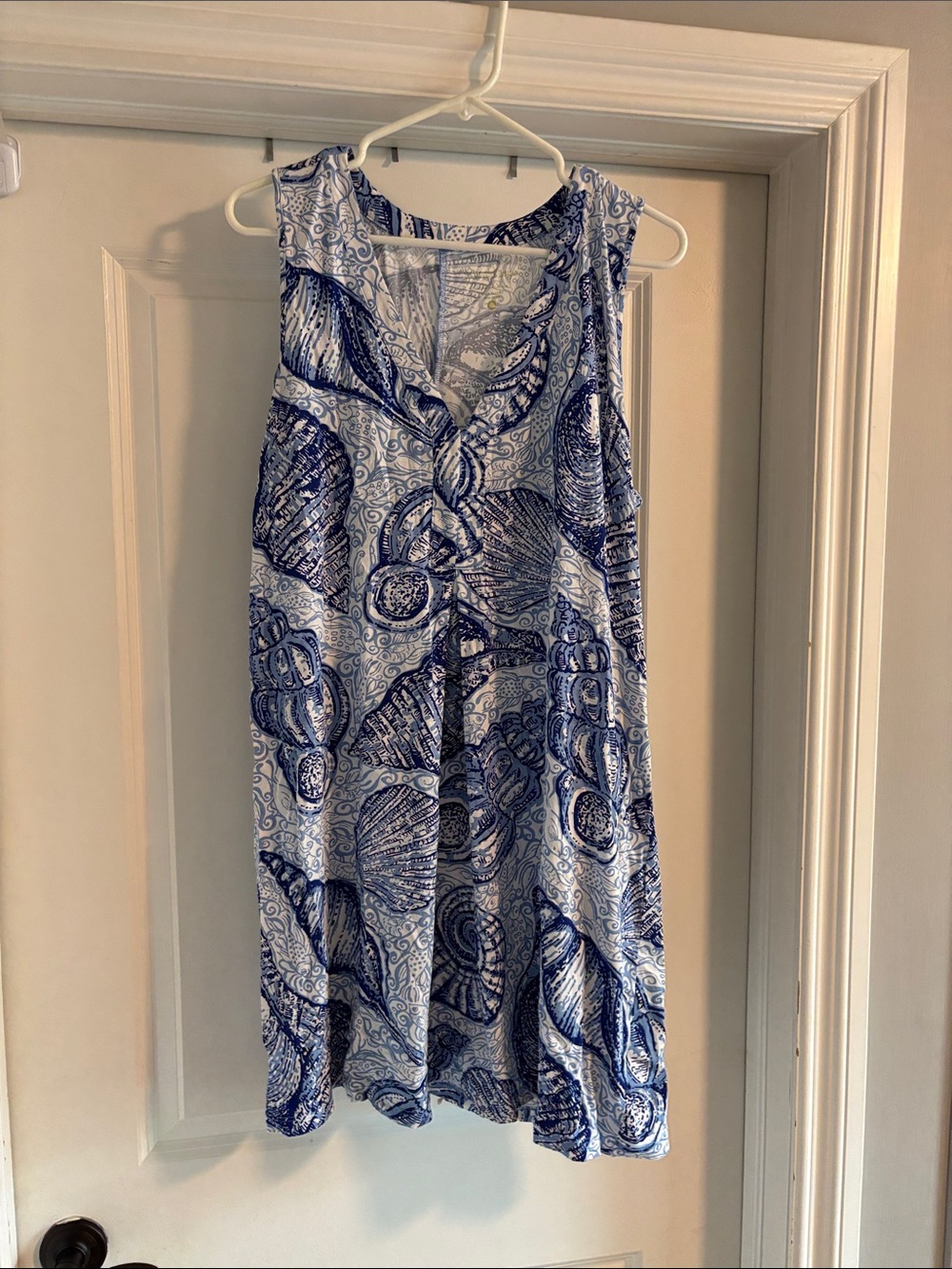 Lilly Pulitzer Navy Blue and White Printed dress
